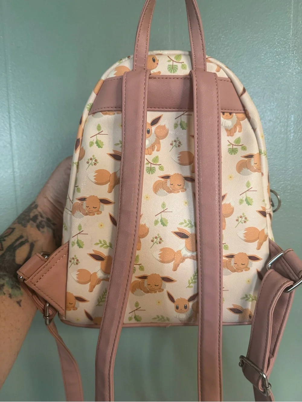 Loungefly Pink Eevee Pattern Mini Backpack for Kids